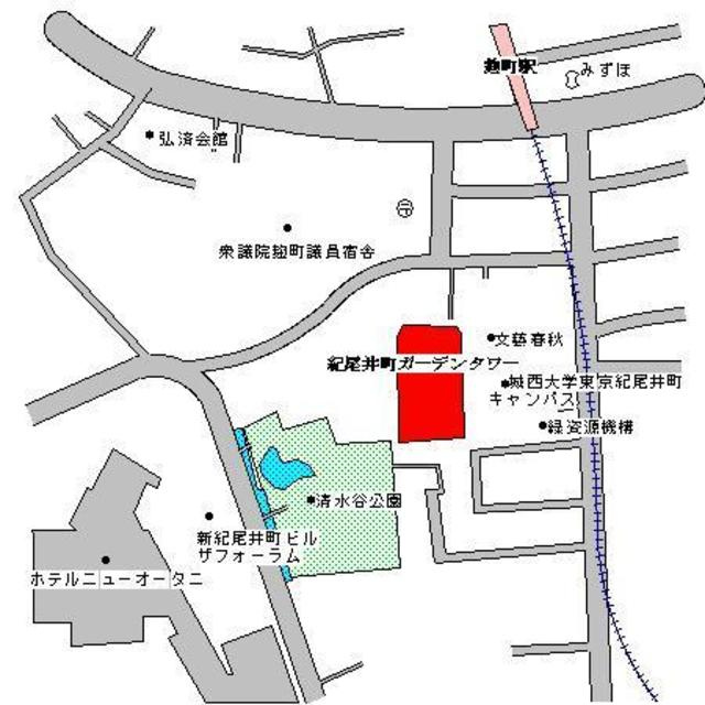 紀尾井町ガーデンタワーの地図