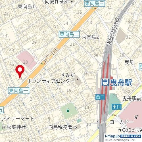 パレステージ曳舟Ⅱの地図