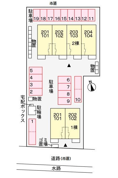 アコールⅡの駐車場