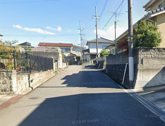 【新築戸建】　いわき市常磐上湯長谷町第4　長期優良住宅の前面道路含む現地写真|南側6ｍ公道