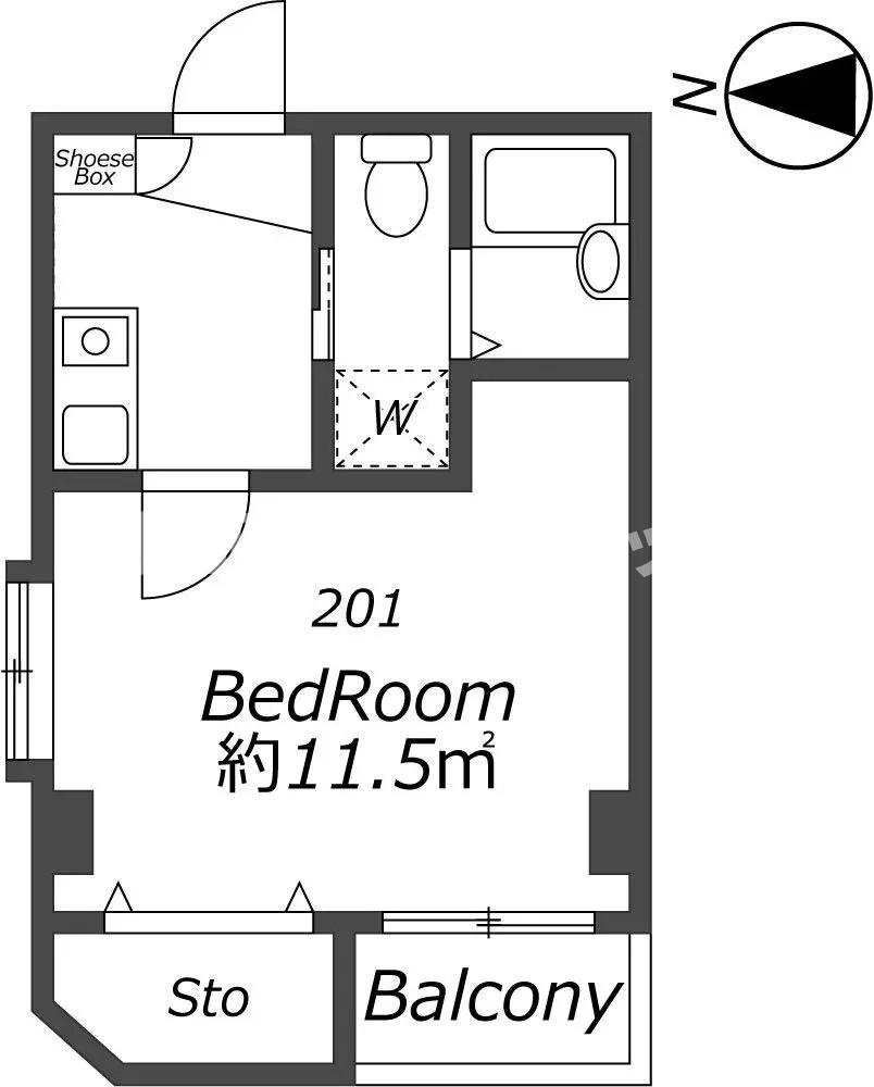 AP1129 エフコート 201の間取り|



