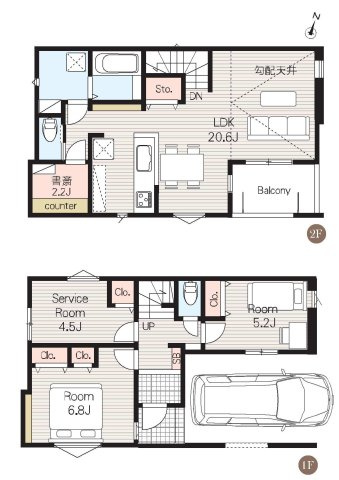 【横浜市南区中村町4丁目288-17全3棟新築戸建て】★仲介手数料無料★（中村小学校・平楽中学校）の間取り