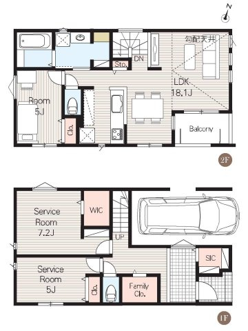 【横浜市南区中村町4丁目288-17全3棟新築戸建て】★仲介手数料無料★（中村小学校・平楽中学校）の間取り