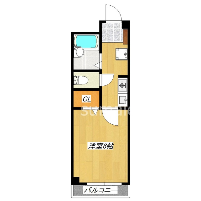リビオンコートの間取り|南東向きのお部屋です♪