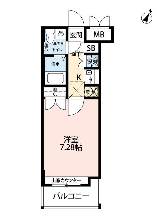 サヴォイレジェント　4階の間取り