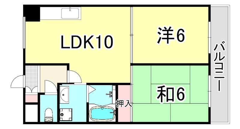 ベルメゾン若王寺の間取り
