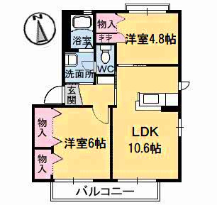 シャーメゾン上板 A棟の間取り