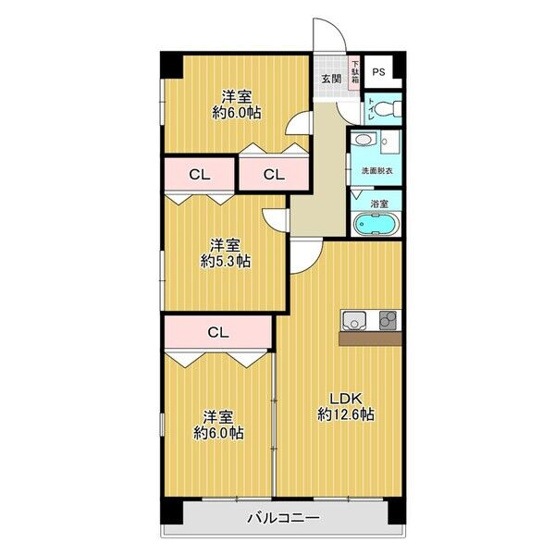 【間取り】 | SEASONCOURT FUKUE