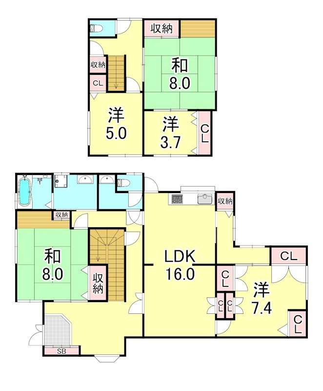 桜木町2丁目貸家の間取り