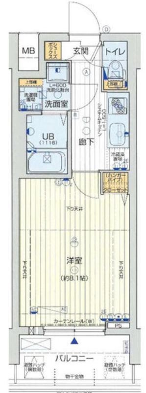 レオンコンフォート難波サウスゲートの間取り