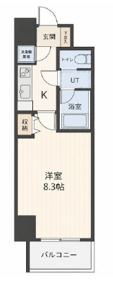 レジュールアッシュ難波MINAMI-Ⅲの間取り