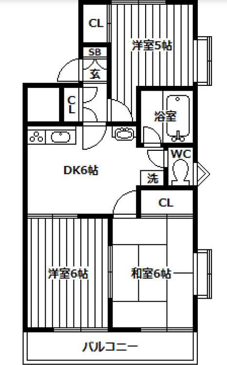 ビラ名谷Ａ棟の間取り