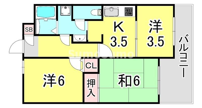 兵庫駅前アーバンライフの間取り