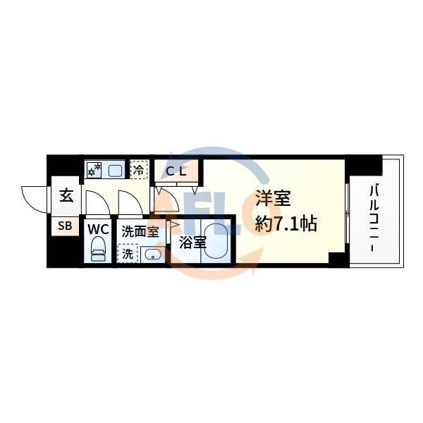 エムレジデンス新大阪ガーデンの間取り|S-RESIDENCE新大阪Garden　間取り