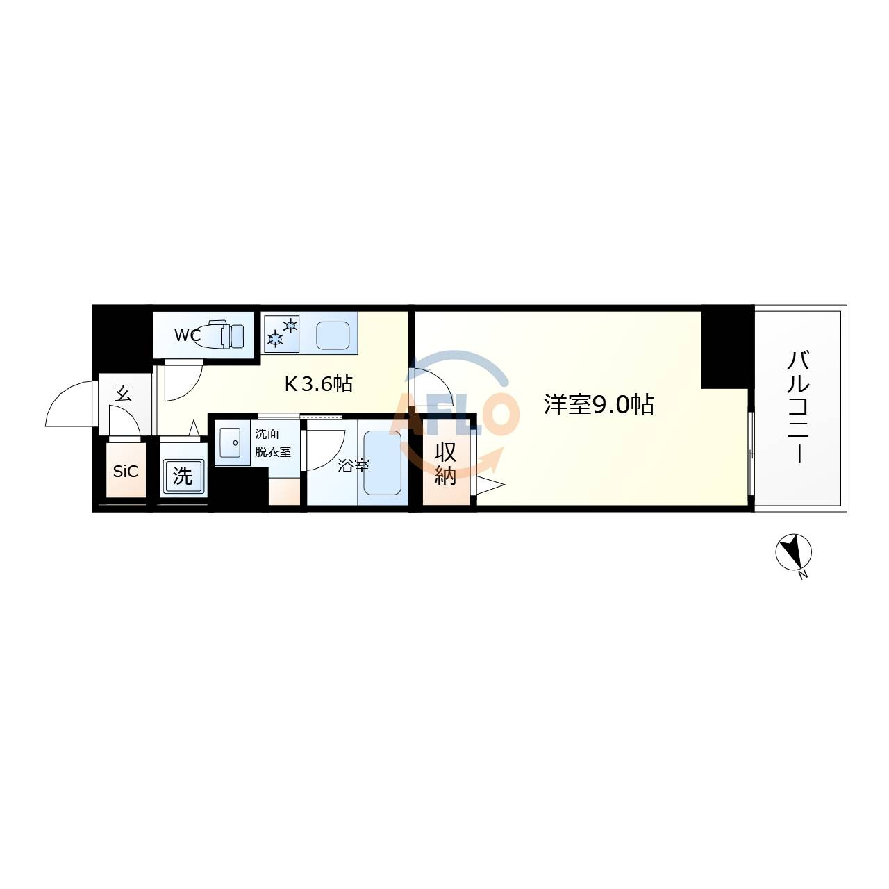 サンエール南堀江　日吉小学校区の間取り|サンエール南堀江　間取り
