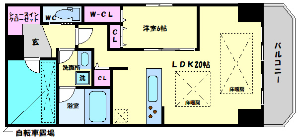 BANIX北堀江の間取り|BANIX北堀江　間取り