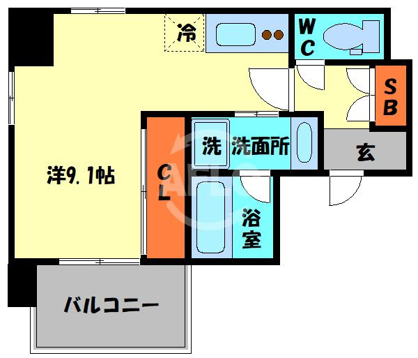アバンティ大阪ドームシティの間取り|アバンティ大阪ドームシティ　間取り