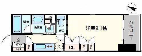 パークアクシス本町の間取り|パークアクシス本町　開放的な間取