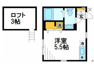 studio中野坂上の間取り