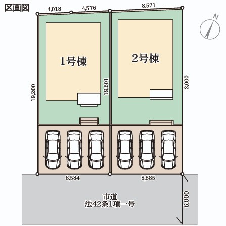 【新築戸建】　いわき市常磐上湯長谷町第4　長期優良住宅の区画図|区画図です。