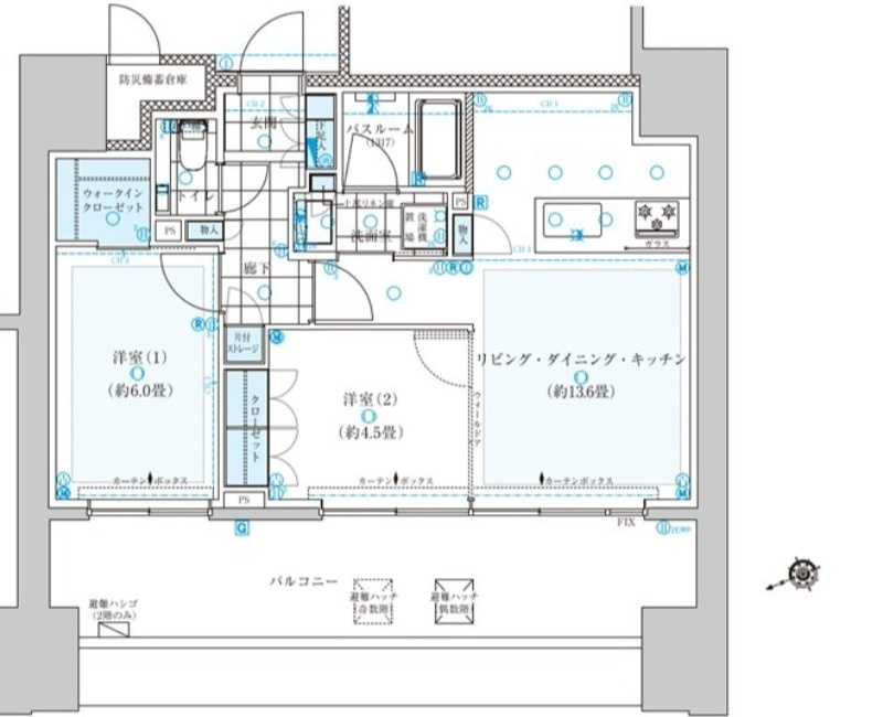 台東区柳橋１丁目の賃貸マンションの間取り