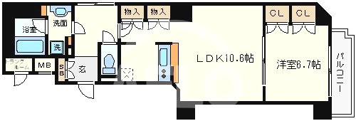 南堀江アパートメントグランデの間取り|南堀江アパートメントグランデ　間取り