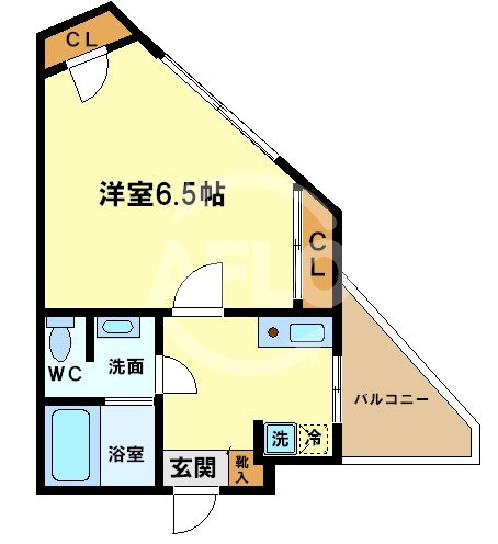 ORYZA肥後橋の間取り|ORYZA肥後橋（オリザ肥後橋）　開放感ある間取り