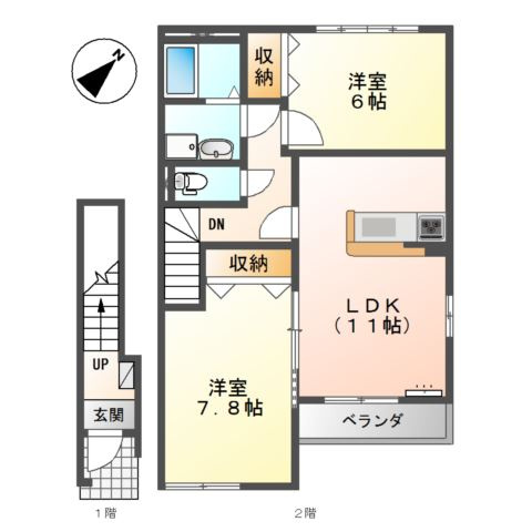 グリーンハウス仁科の間取り