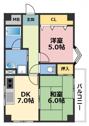 サニーパレス山口の間取り