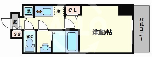 ララプレイス阿波座駅前フェリオの間取り|ララプレイス阿波座駅前フェリオ　間取り