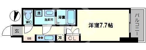サムティ阿波座ベルシアの間取り|サムティ阿波座ベルシア　開放感ある間取り