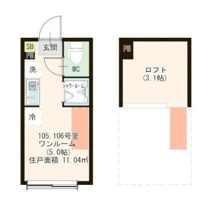 杉並区西荻北２丁目のアパートの間取り