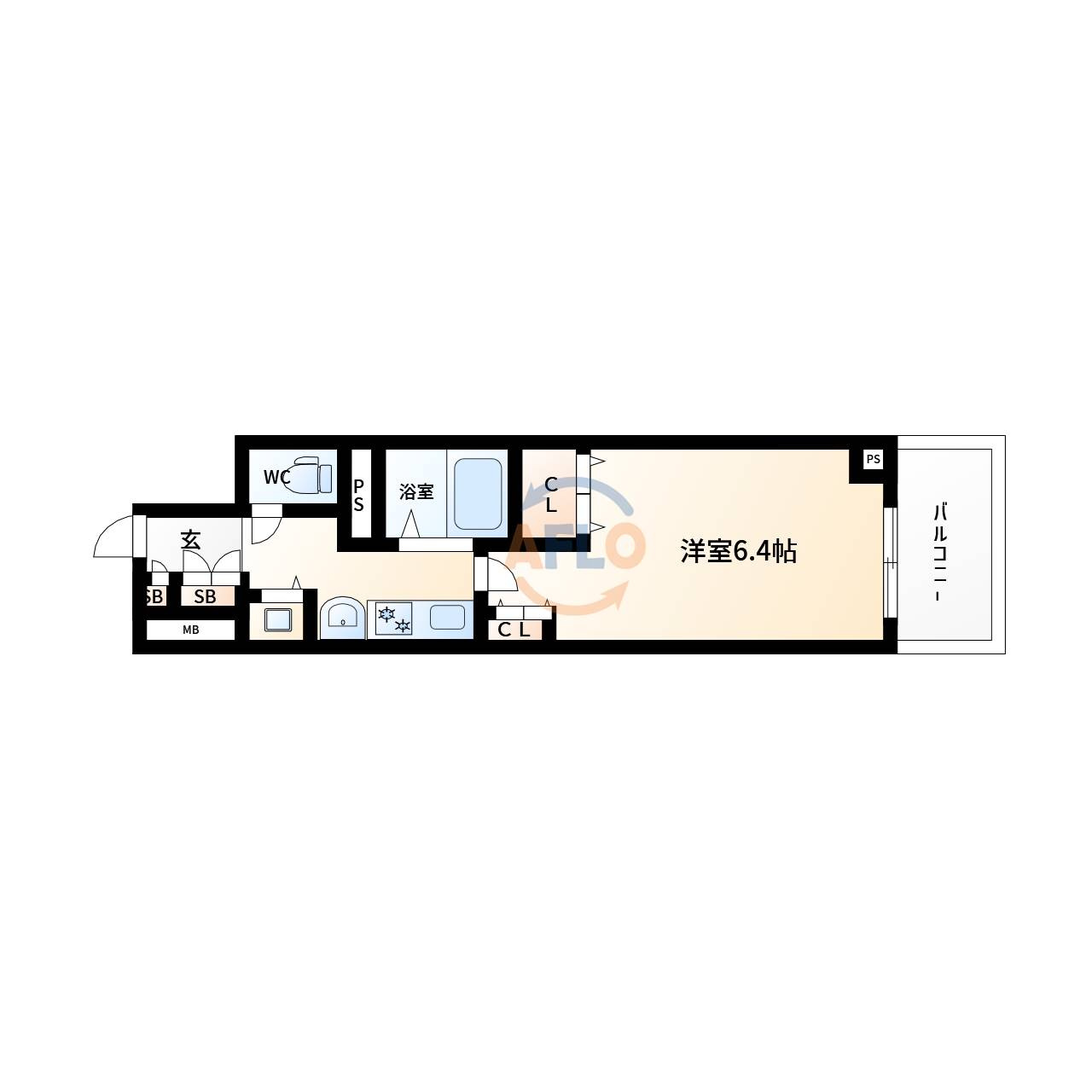 ブランドールM・西長堀の間取り|ブランドールM・西長堀　　間取り