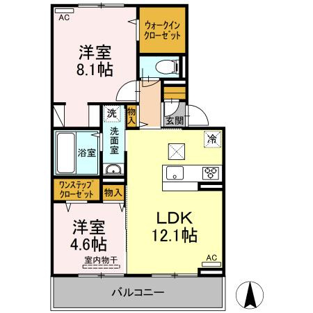 【間取り】 | プレジデント持田　B棟