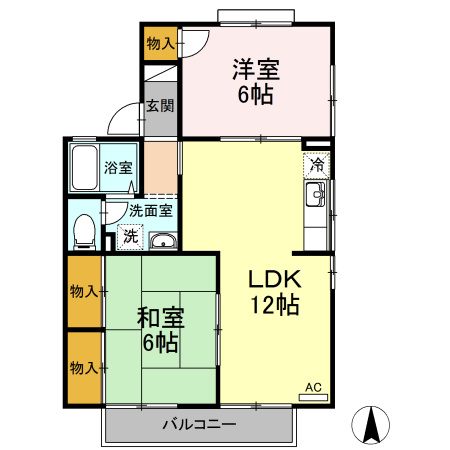 【間取り】 | セジュールいくし　C棟