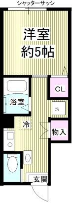 【間取り】 | チェスナッツ蒲田 | 反転タイプ