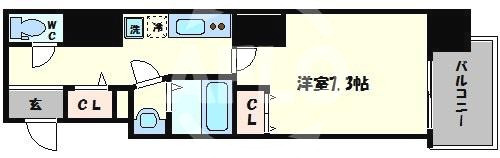 エトワール阿波座の間取り|エトワール阿波座　３０㎡超えの間取り