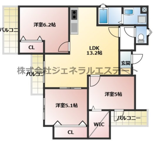 【間取り】 | ラモーナ雁屋西町