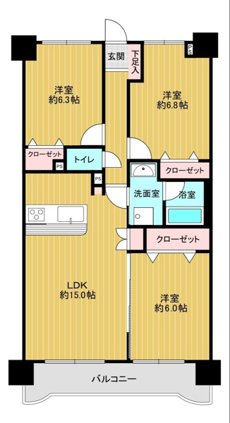 【間取り】 | レールシティ博多駅南☆仲介手数料無料☆