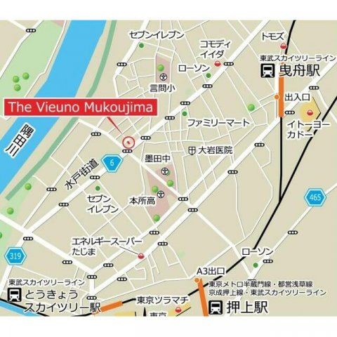 The Vieuno Mukojimaの地図