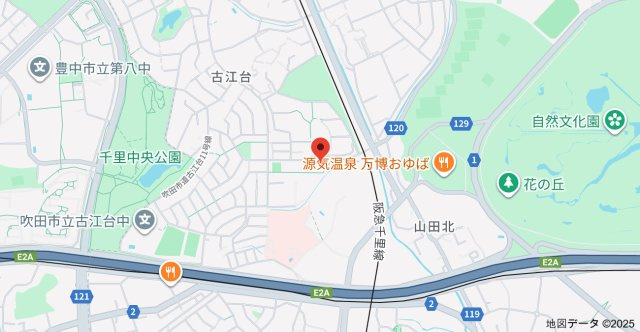 INOVE千里万博公園の地図