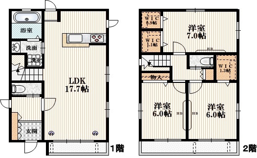 西つつじヶ丘４丁目　西棟の間取り|旭化成ヘーベルメゾン