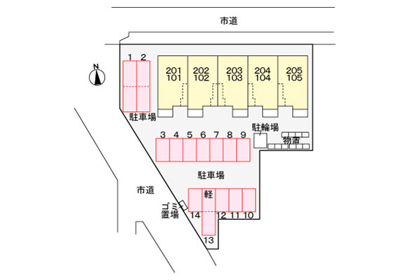 吉ハウスの区画図