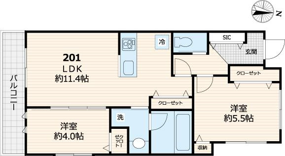 【間取り】 | メルヴェーユ久が原