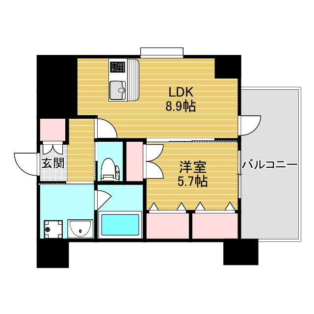 スプランディッド江坂駅前の間取り