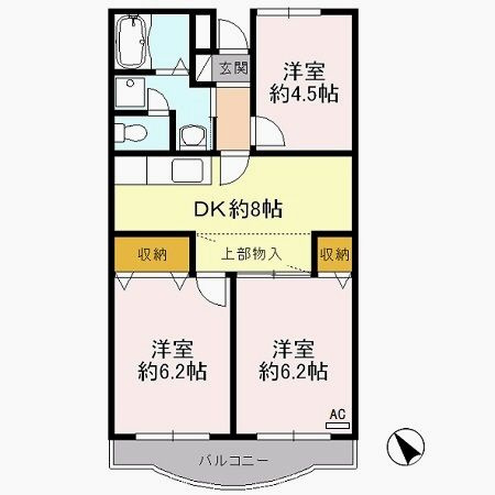 アメニティ芦田第3マンションの間取り
