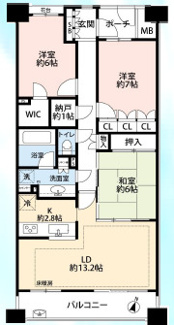 【間取り】 | パークホームズさいたま常盤