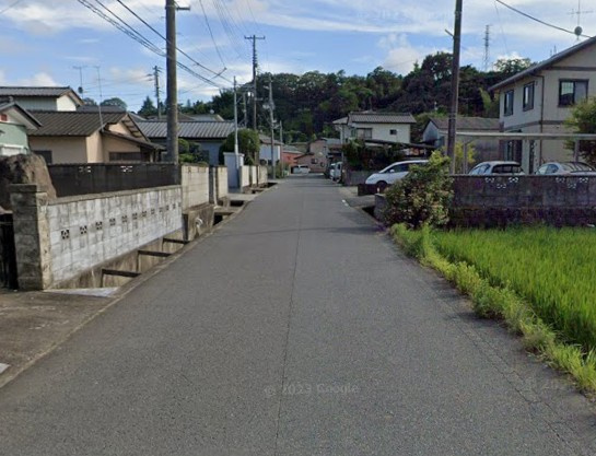 【新築戸建】　いわき市好間町上好間第4　長期優良住宅の前面道路含む現地写真|西側6ｍ公道