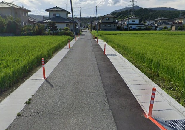 【新築戸建】　いわき市好間町上好間第4　長期優良住宅の前面道路含む現地写真|北側5ｍ公道