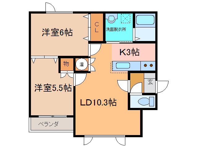 フレンド23の間取り